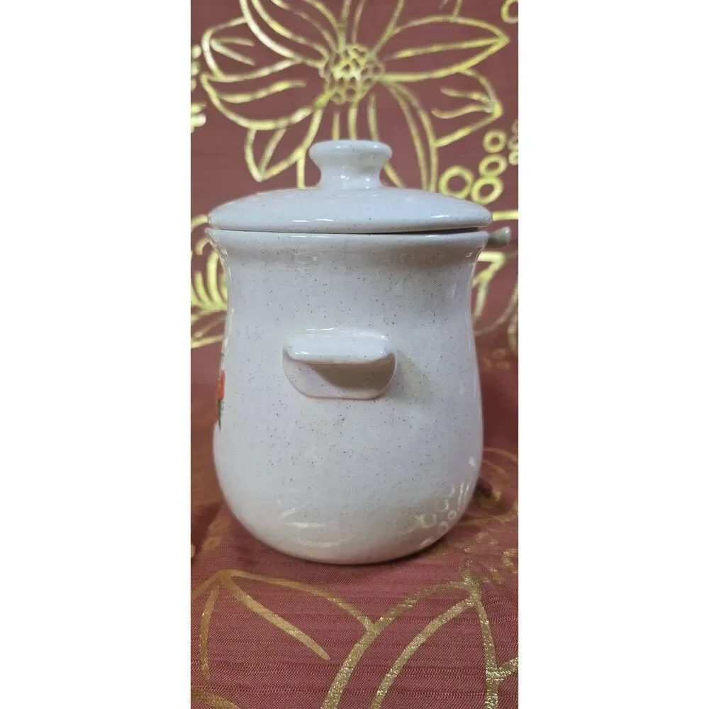 Mid-century Stoneware with Internal Strainer Insert